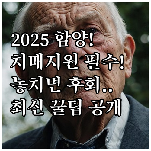 2025년 함양군 치매지원사업 치료비..