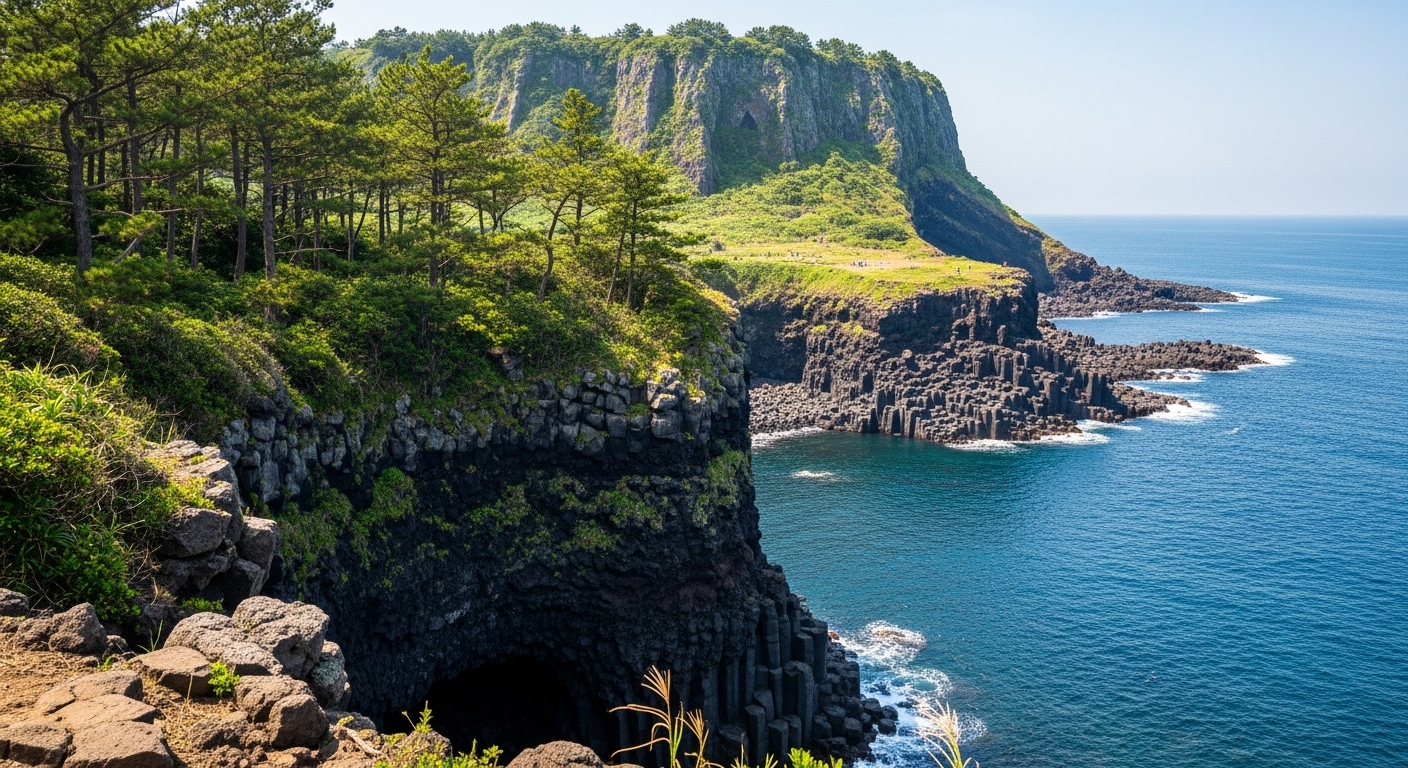 제주도 화순 해안 절벽