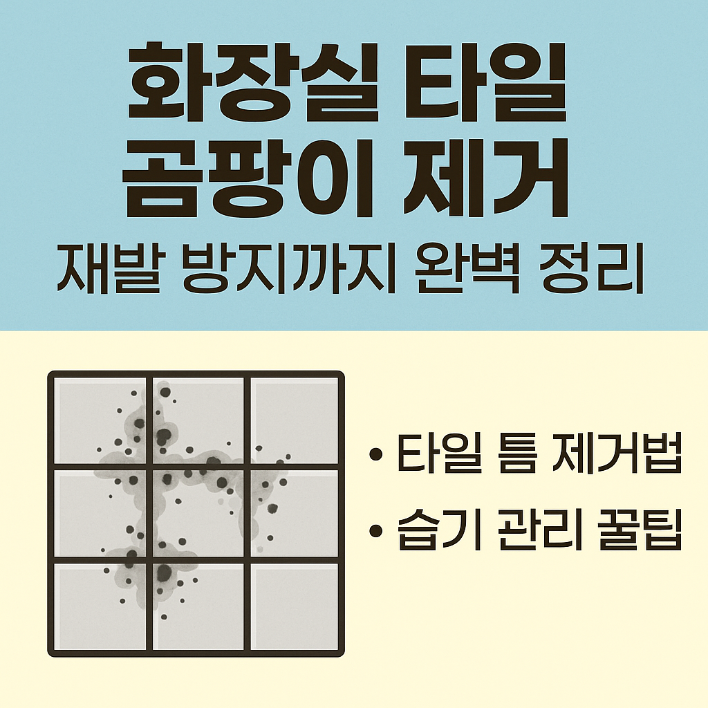 화장실 타일 곰팡이 제거, 재발 방지까지 완벽 정리