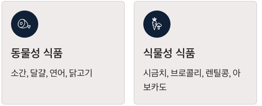 엽산 많은 동물성 식품과 식물성 식품