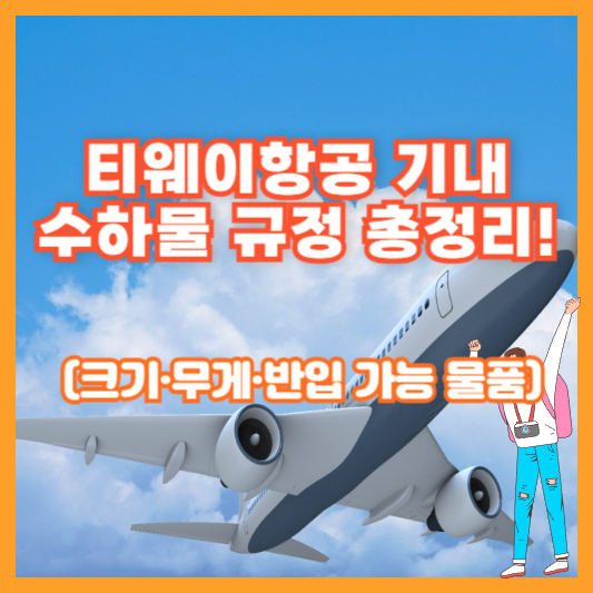 티웨이항공 기내 수하물 규정 총정리! (크기·무게·반입 가능 물품)