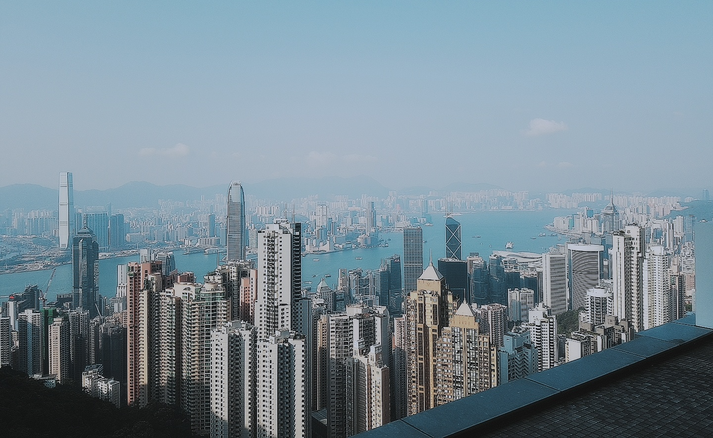 홍콩의 상징 빅토리아리아 피크 &amp; 스카이 테라스 428에서 바라본 전망