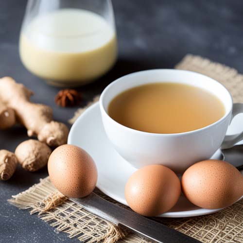 계란-생강차