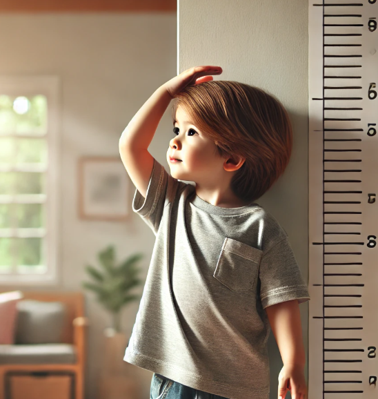 키 재는 어린이모습