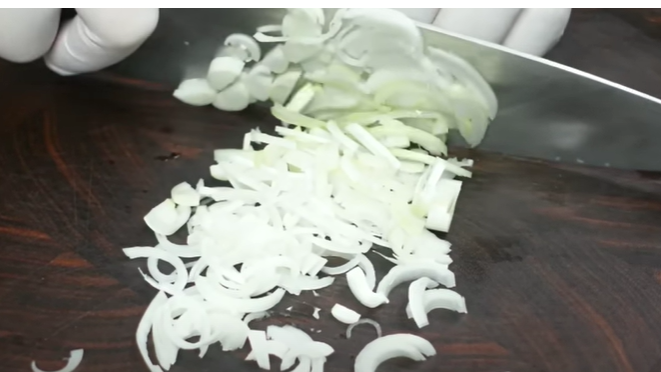 양파채썰기