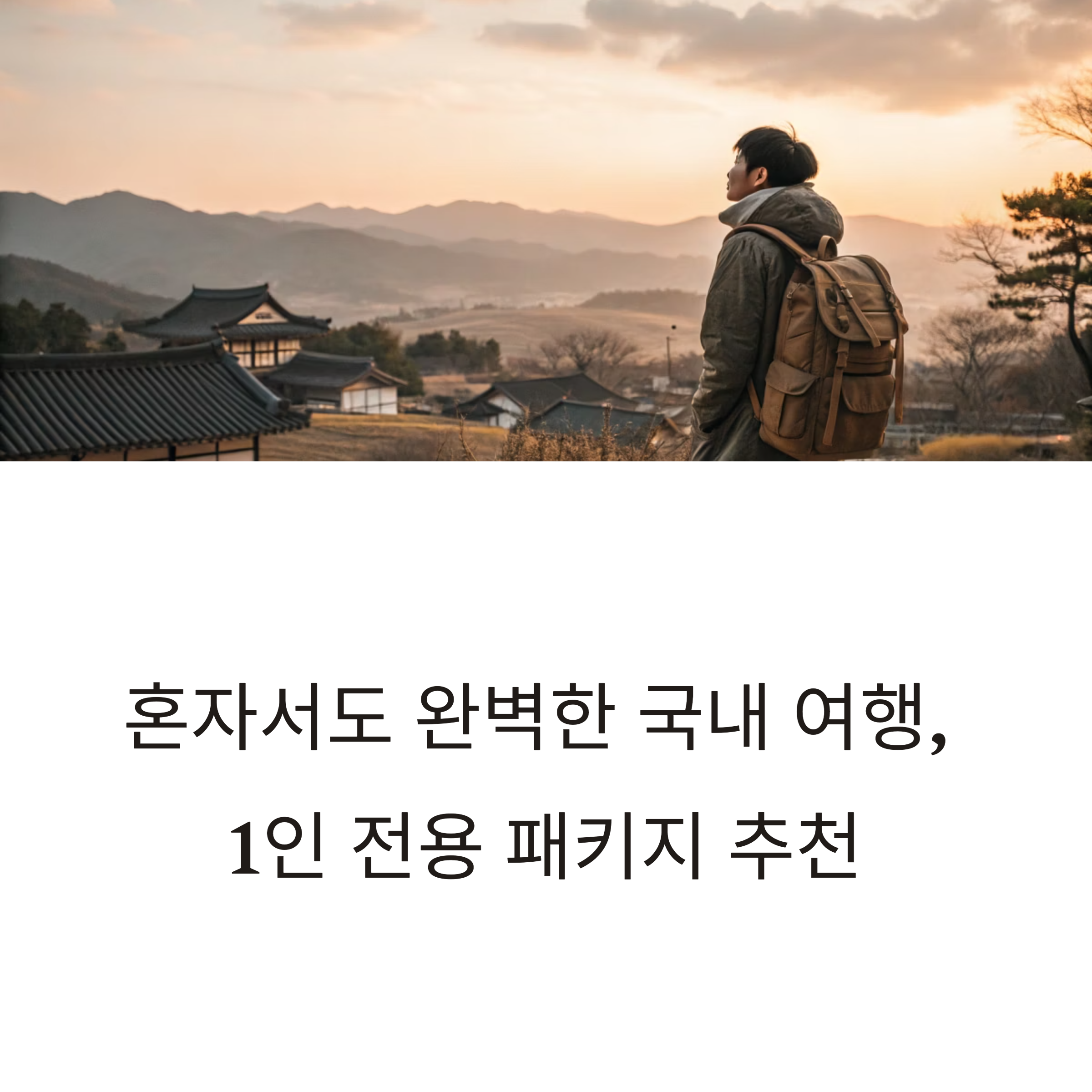 국내 여행, 1인 전용 패키지