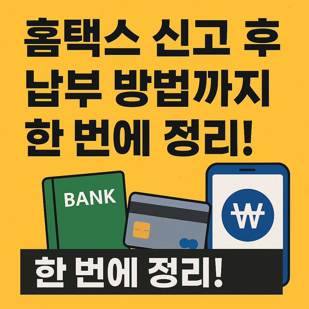 홈택스 신고 후 납부 방법까지 한 번에 정리!