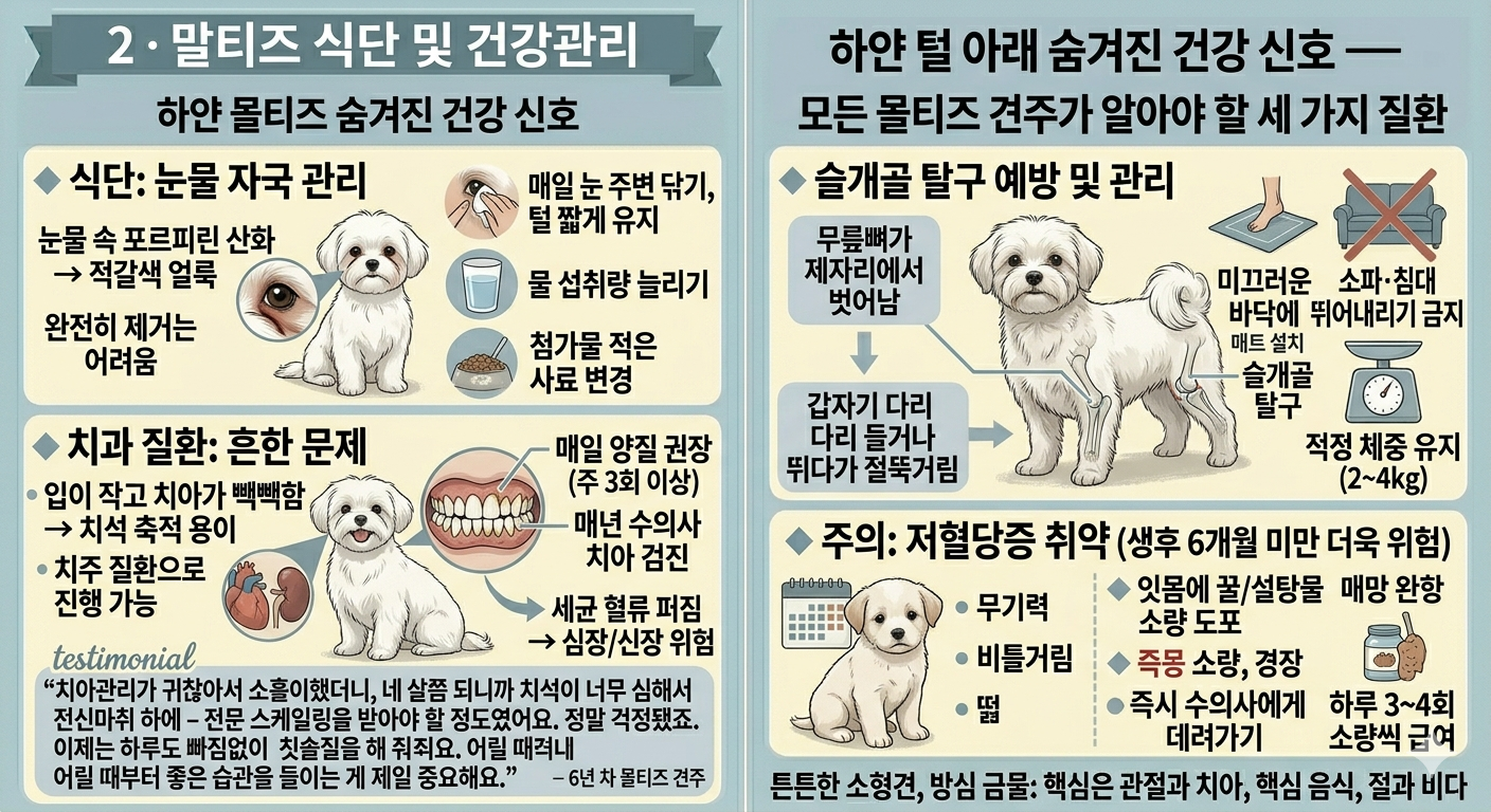 말티즈 식단 및 건강관리