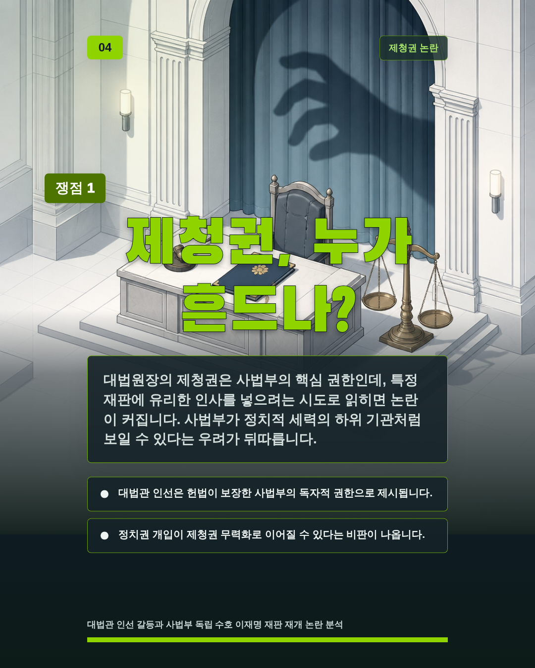 제청권, 누가 흔드나?