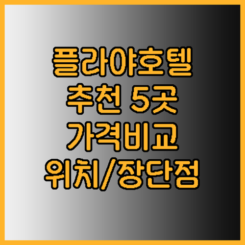 플라야 델 카르멘 호텔 추천 5곳 가
