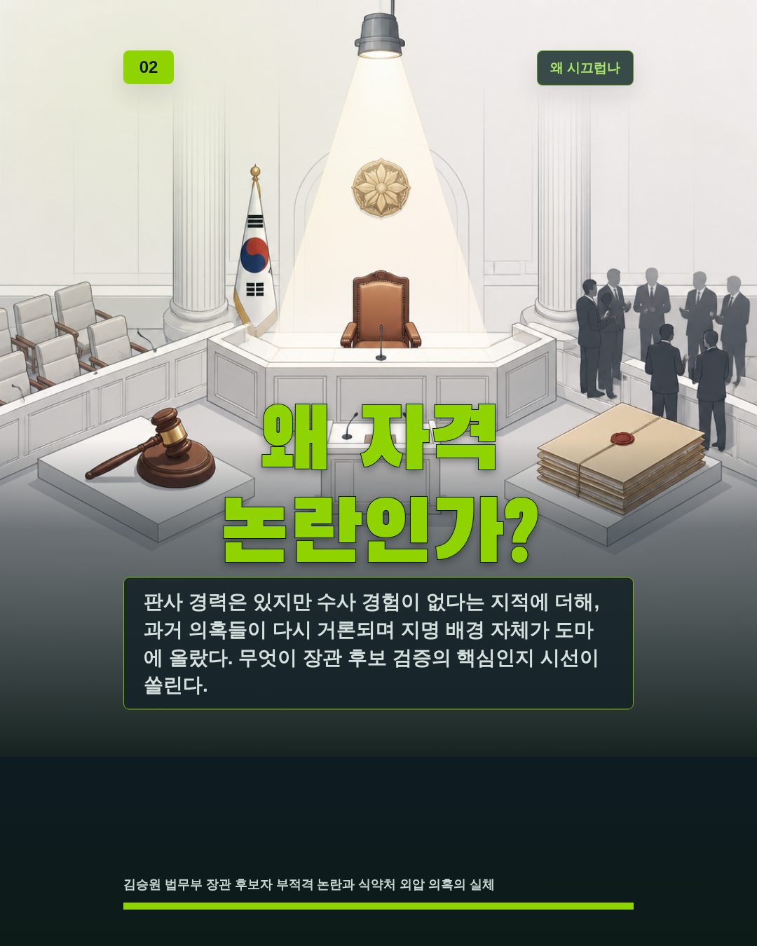 왜 자격 논란인가?
