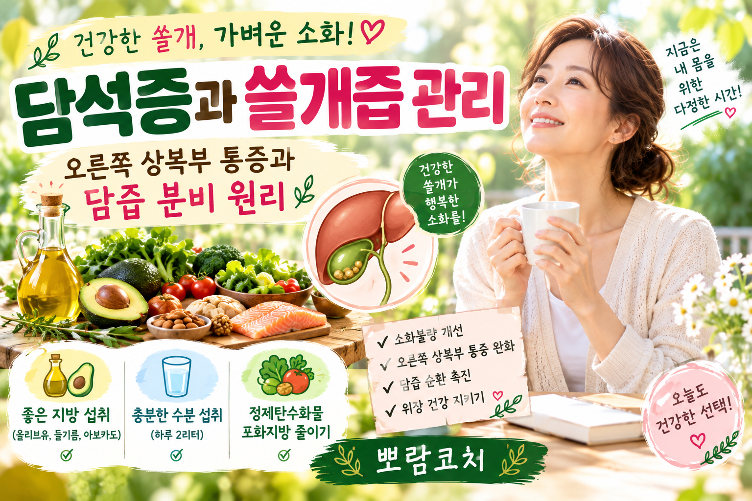 따뜻한 음용수 잔을 감싸 쥐고 편안한 표정으로 잔잔한 휴식을 취하는 모습