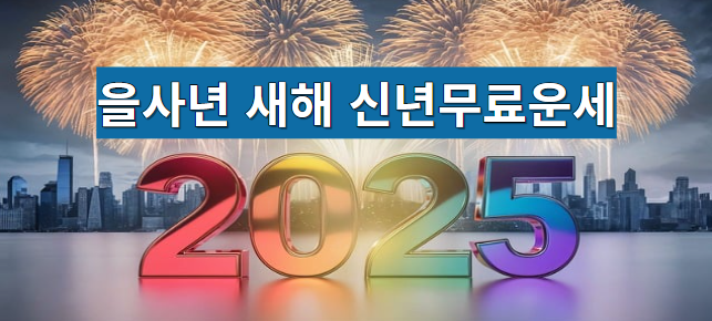 2025 을사년 새해맞이 신년무료운세 토정비결 볼 수 있는 곳