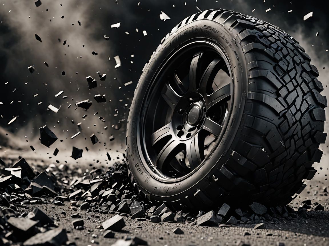 타이어 파손 주의