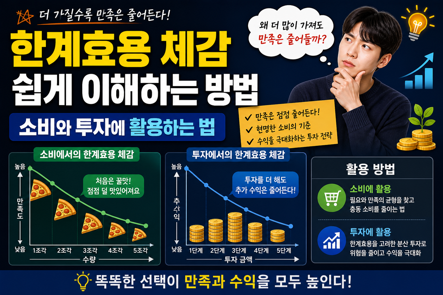 한계효용 체감 쉽게 이해하는 방법 소비와 투자에 활용하는 법