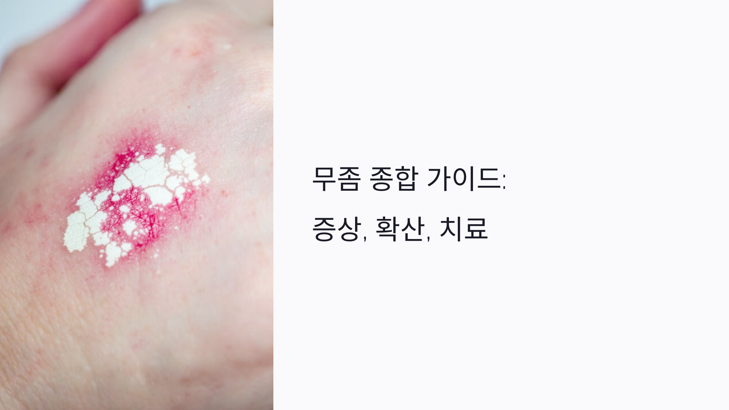 손·사타구니 무좀 증상부터 확산 경로, 치료법까지 총정리