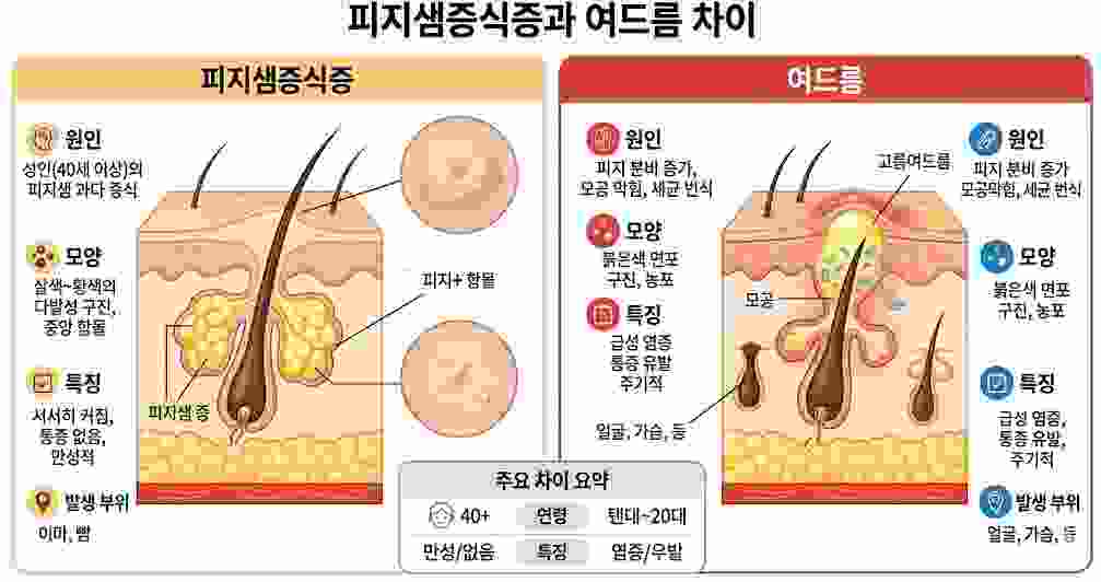 Differences between sebaceous gland proliferation and acne a comparative summary of symptoms, causes, and treatments