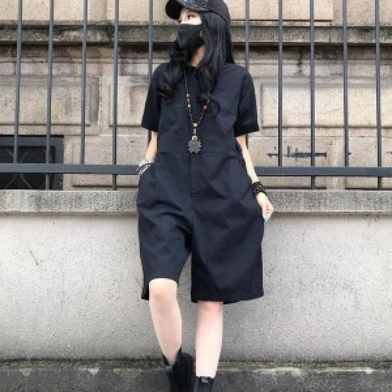 여성 반팔 와이드핏 반바지 점프수트 원피스