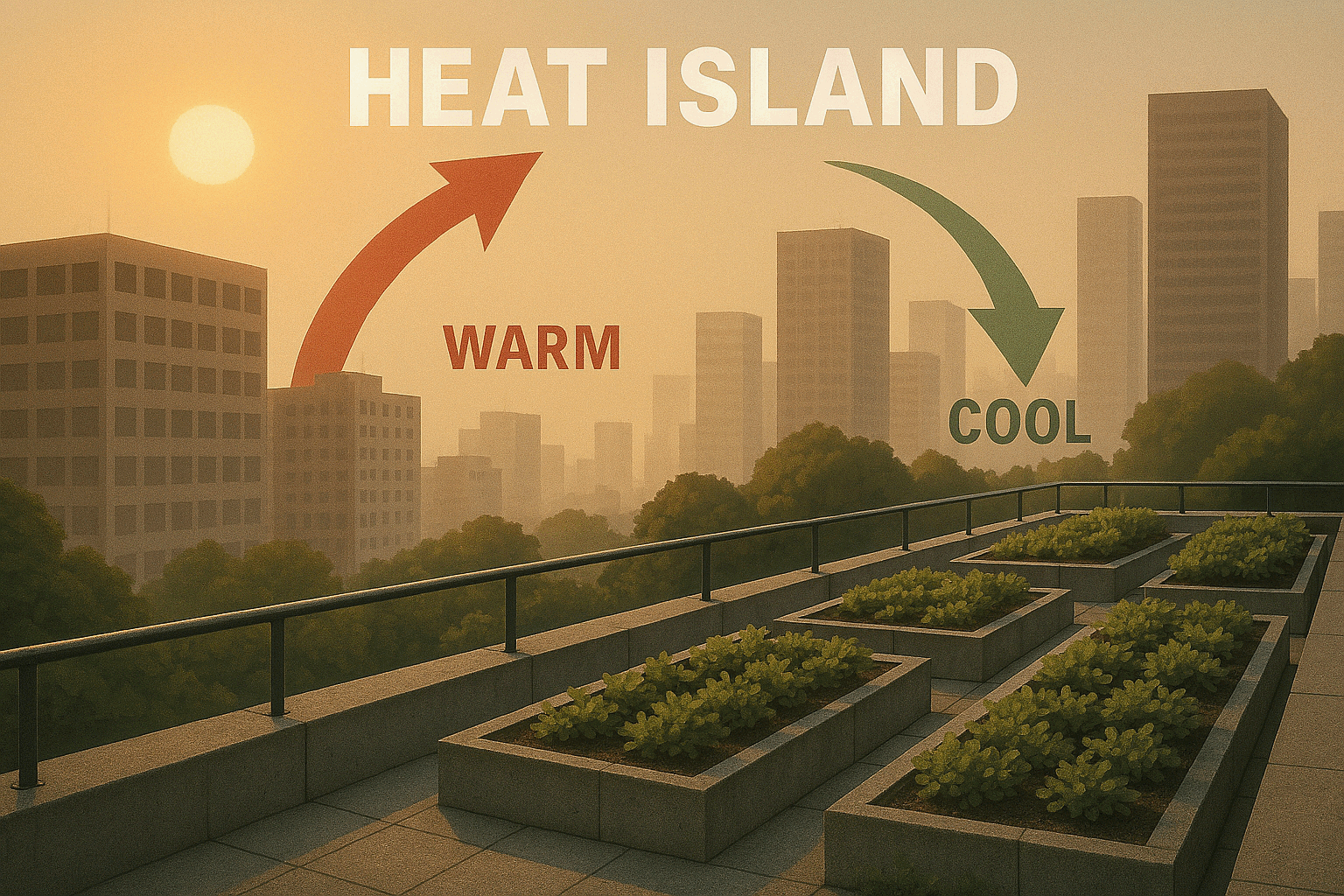 도시 열섬 현상을 완화하는 스마트 옥상 텃밭 기술