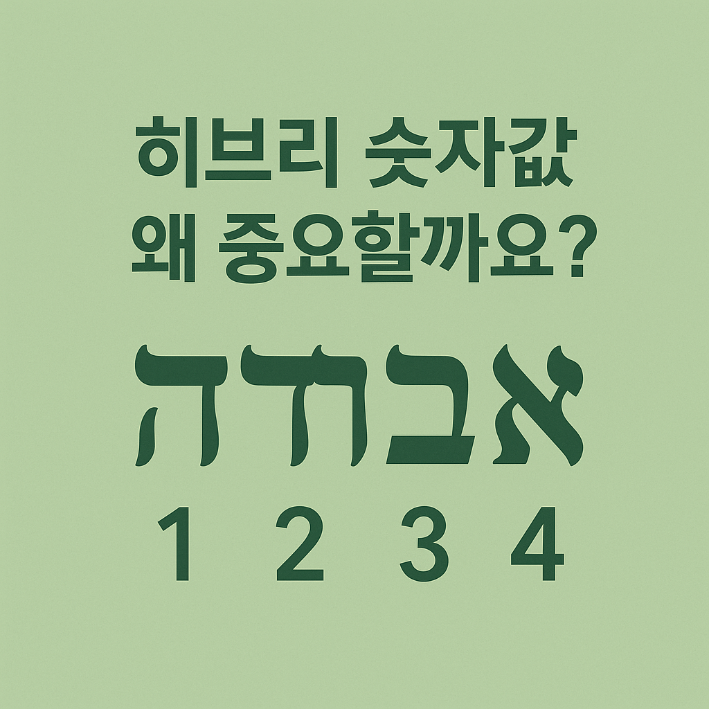 히브리숫자(게마트리아)의 의미정리