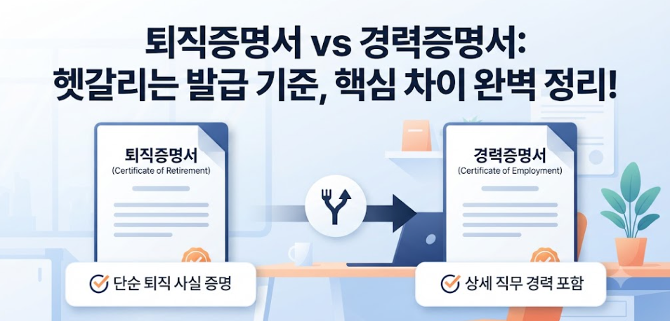퇴직증명서와 경력증명서의 차이점