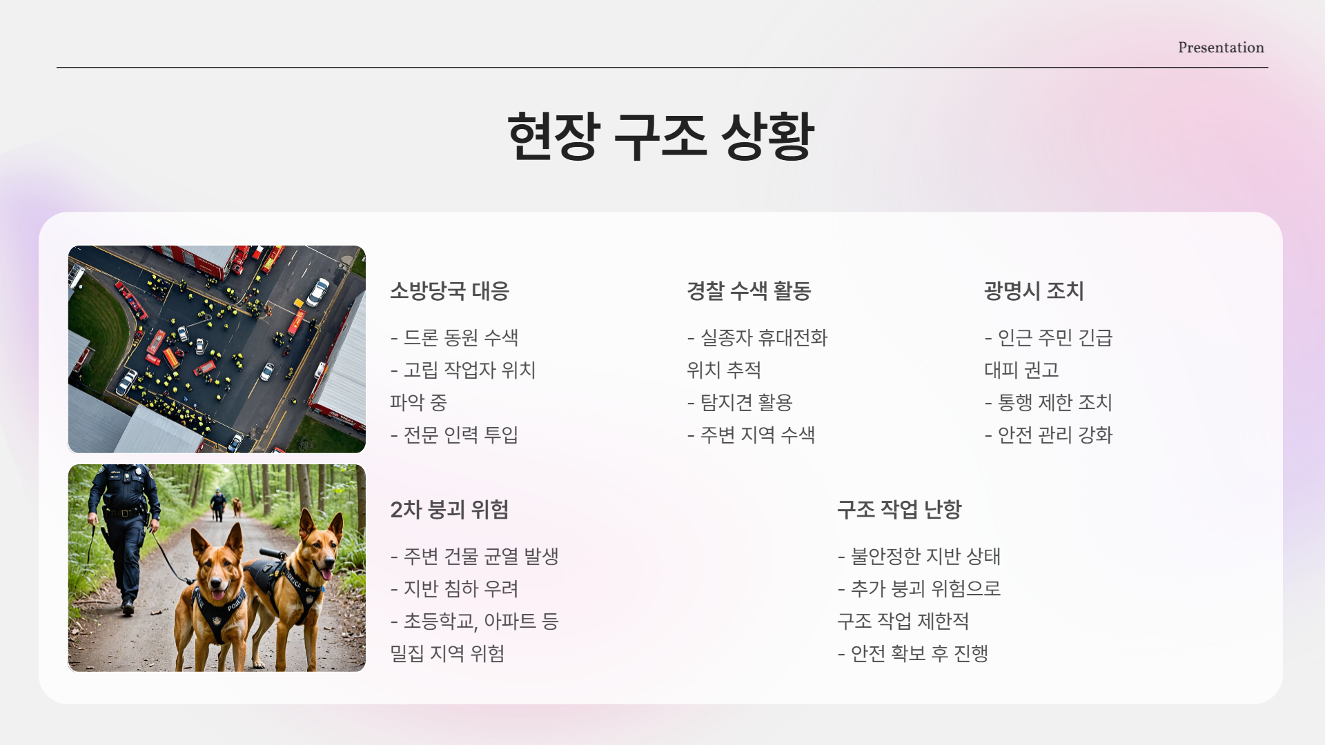 광명 신안산선 공사장 붕괴 사고 발생… 지하 터널 균열로 실종자까지