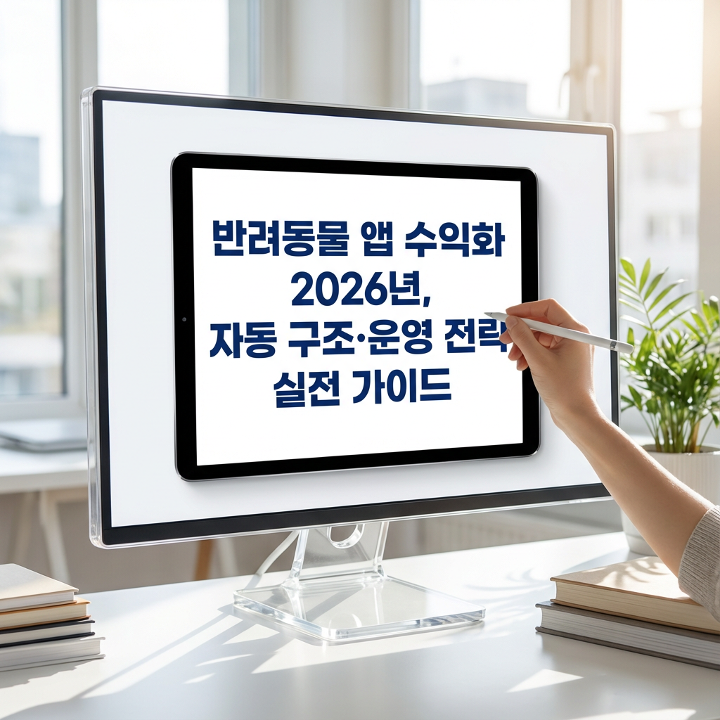 반려동물 앱 수익화 2026년 ｜ 자동 구조&middot;운영 전략 실전 가이드