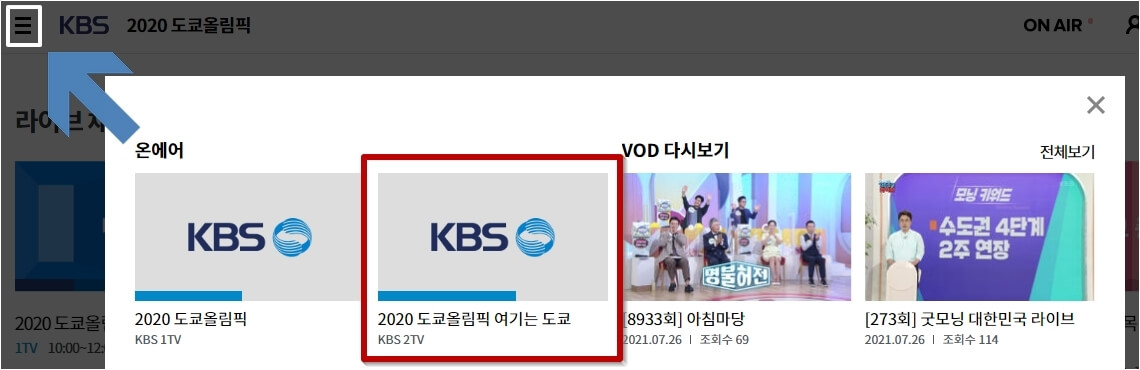 온에어 및 VOD 다시보기