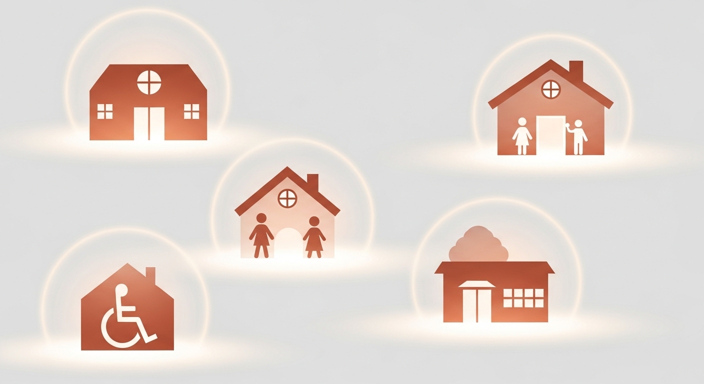 노인, 아동, 장애인 복지시설 등 사회복지시설에 따뜻한 난방 에너지가 공급되는 추상적인 이미지.