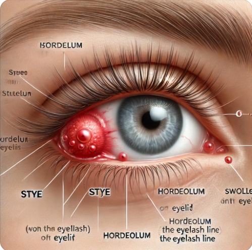 다래끼 실제 모습 &amp; 눈꺼풀 붓기 해부 일러스트 