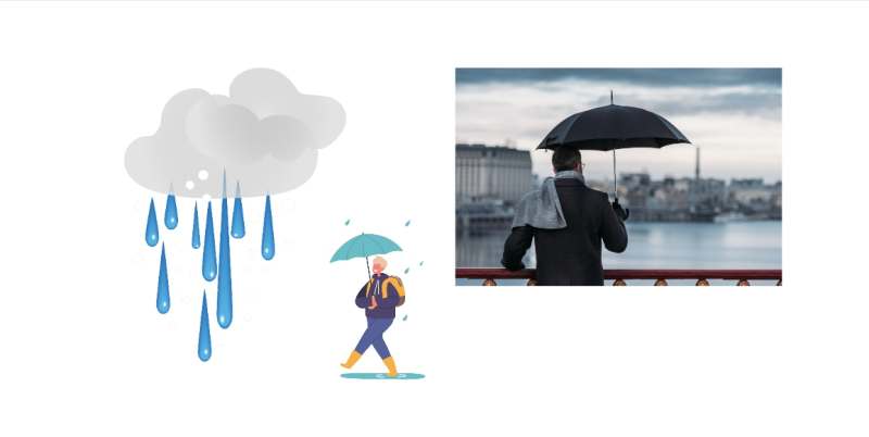 장마 구름 비 우산