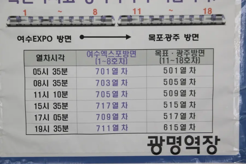 복합열차 시간표