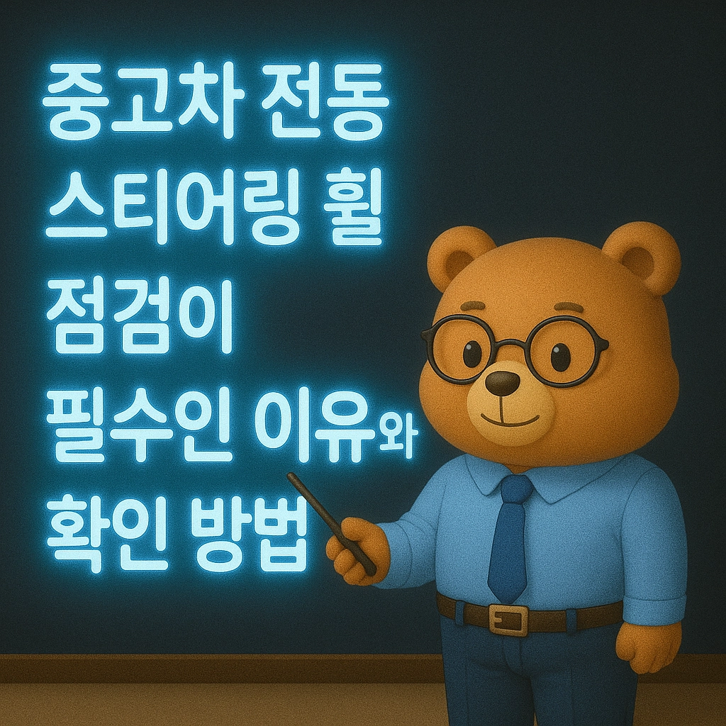 중고차 전동 스티어링 휠 점검이 필수인 이유와 확인 방법