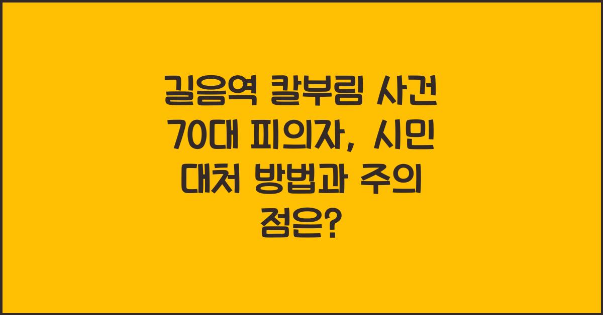 길음역 칼부림 사건,70대 피의자