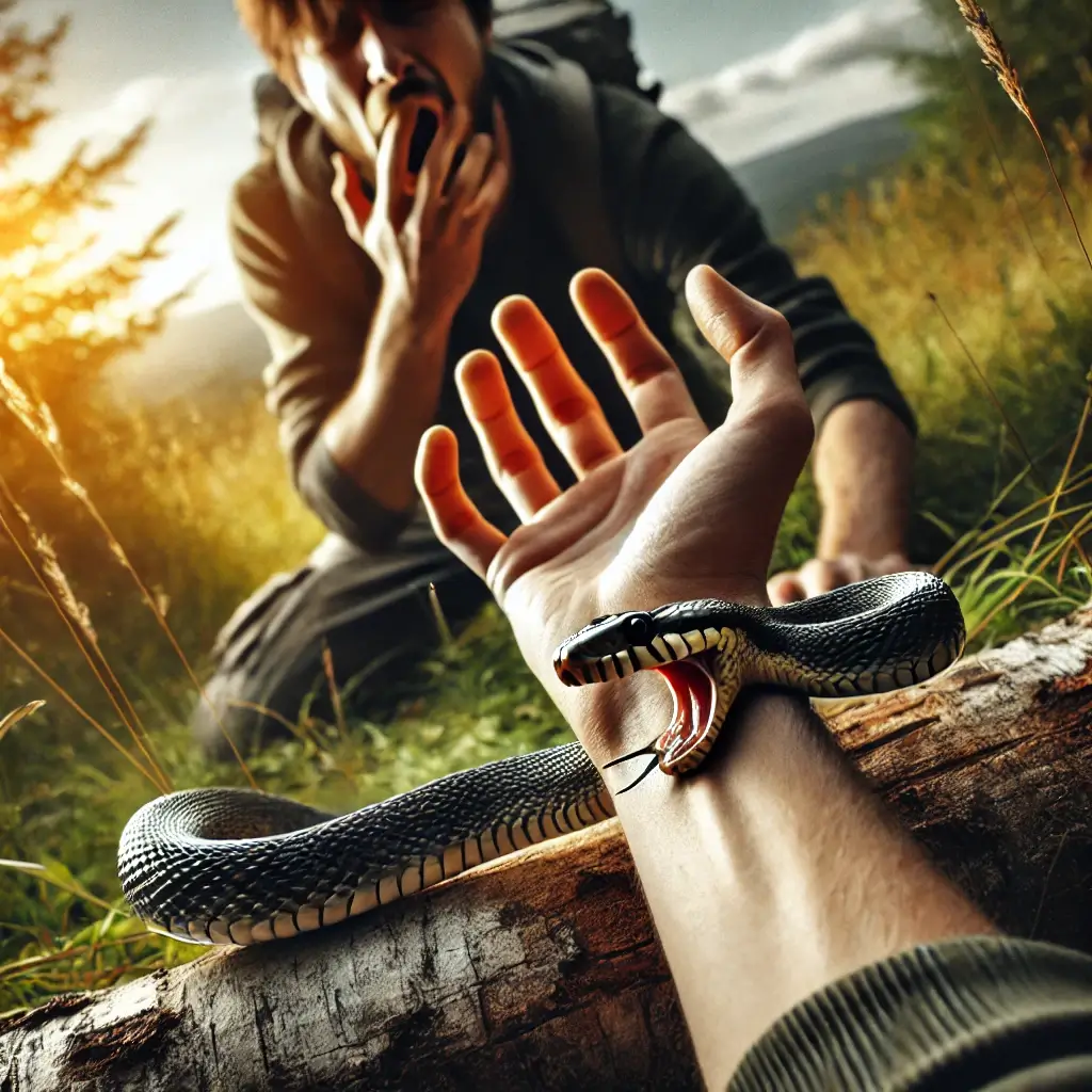 뱀에-물리는-사람