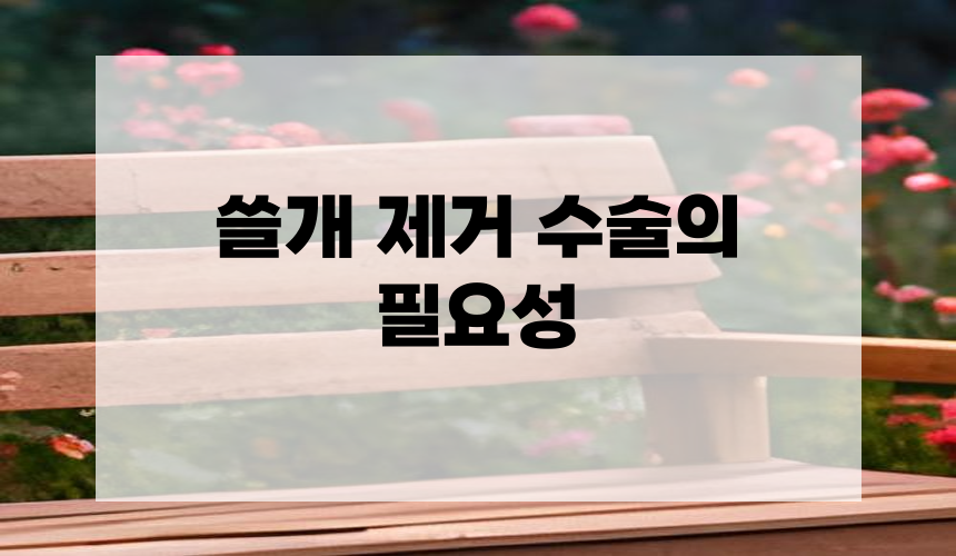 쓸개 제거 수술의 필요성
