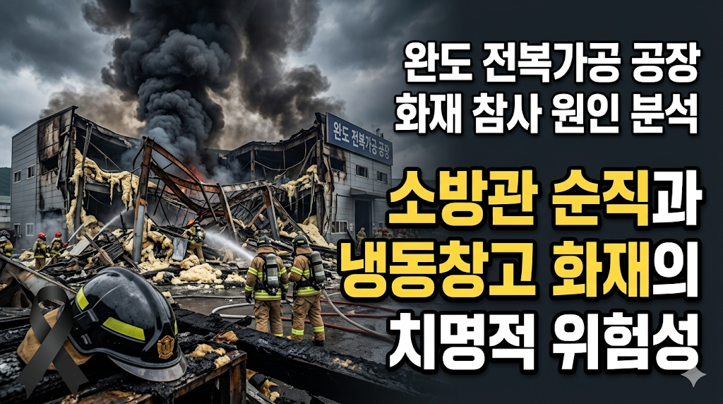 완도 전복가공 공장 화재 참사 원인 분석: 소방관 순직과 냉동창고 화재의 치명적 위험성