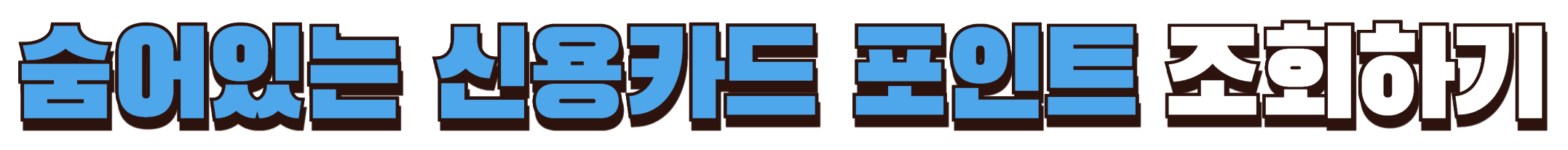 숨어있는 신용카드 포인트 조회하기