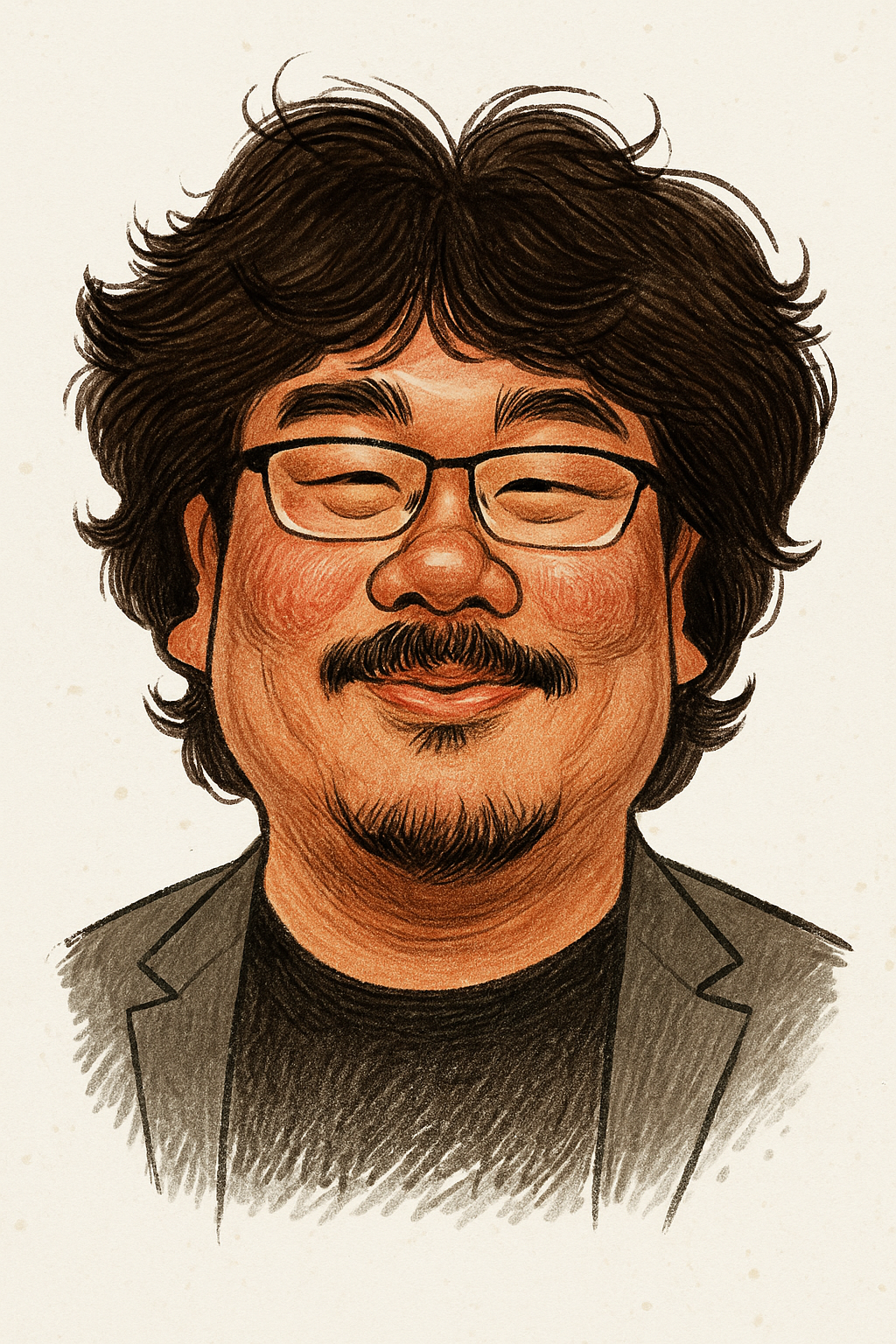 봉준호 감독 캐리커쳐 이미지