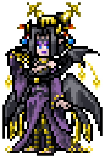 디지몬카드 리리스루프 덱의 핵심 디지몬이자, 7대마왕 디지몬인 리리스몬의 도트 이미지