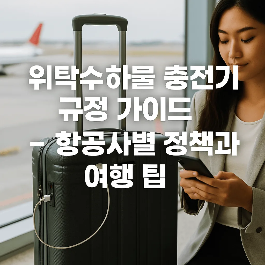 위탁수하물 충전기 규정 가이드 - 항공사별 정책과 여행 팁