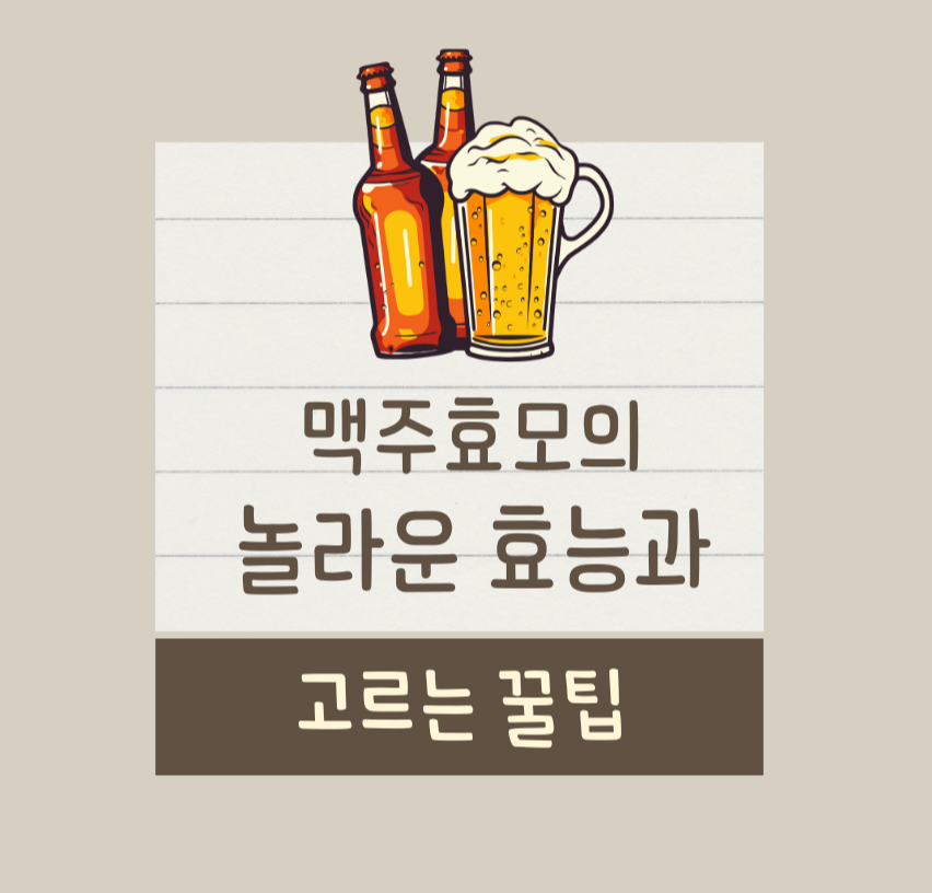 맥주효모의 놀라운 효능과 고르는 꿀팁 제목 이미지