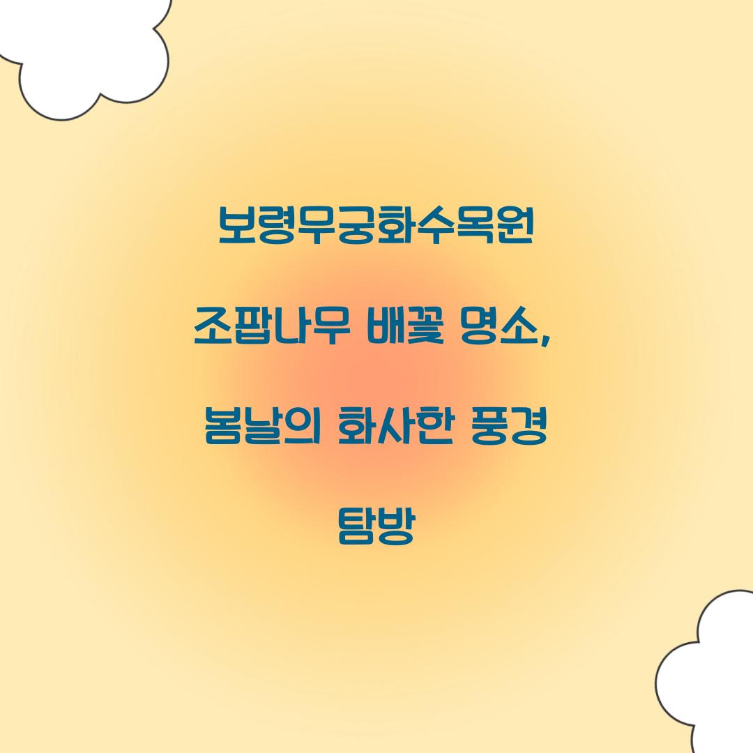 보령무궁화수목원 조팝나무 배꽃 명소