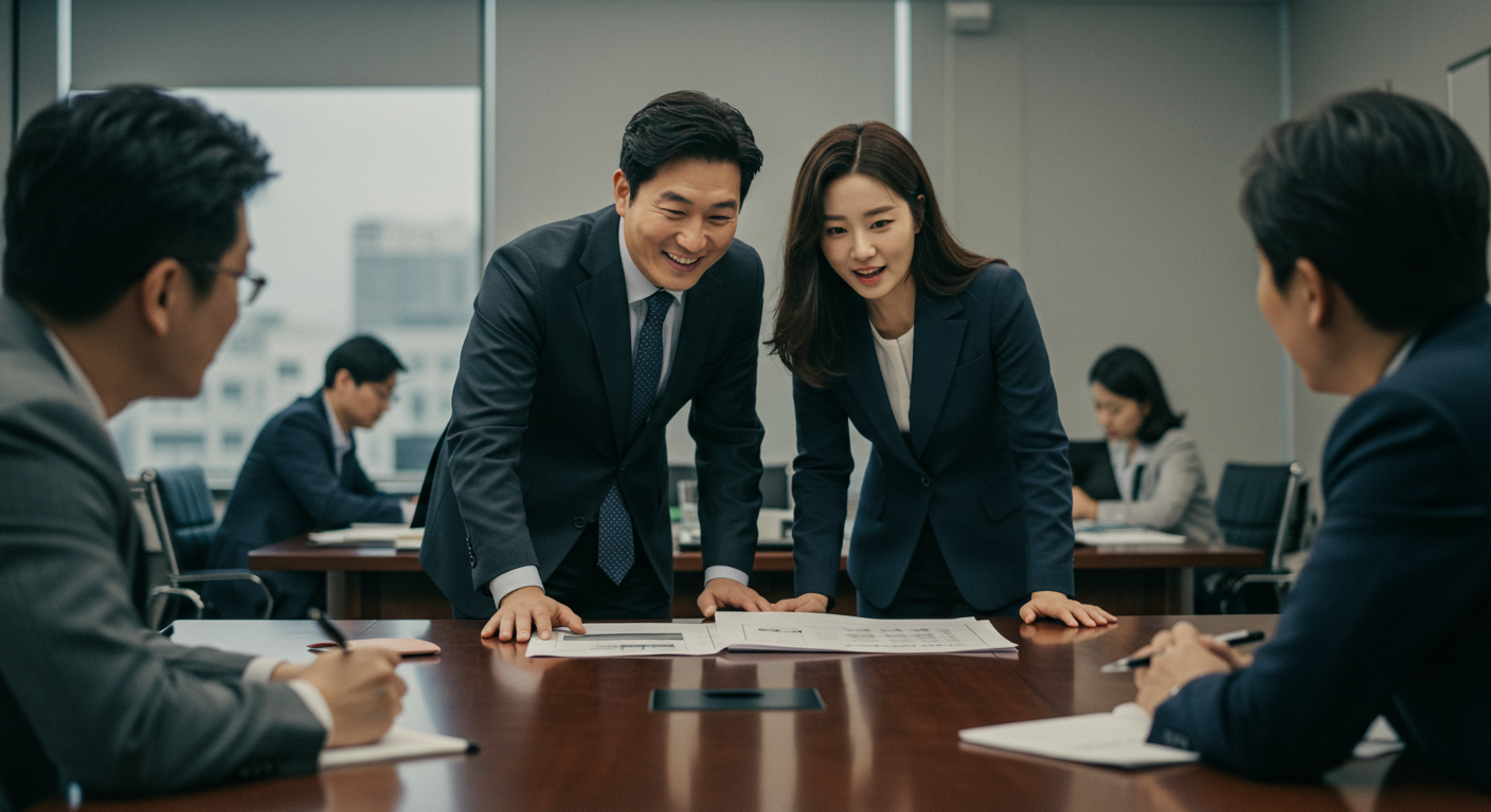 회의용 테이블 세트