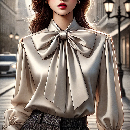 푸시 보우 블라우스 (Pussy Bow Blouse)