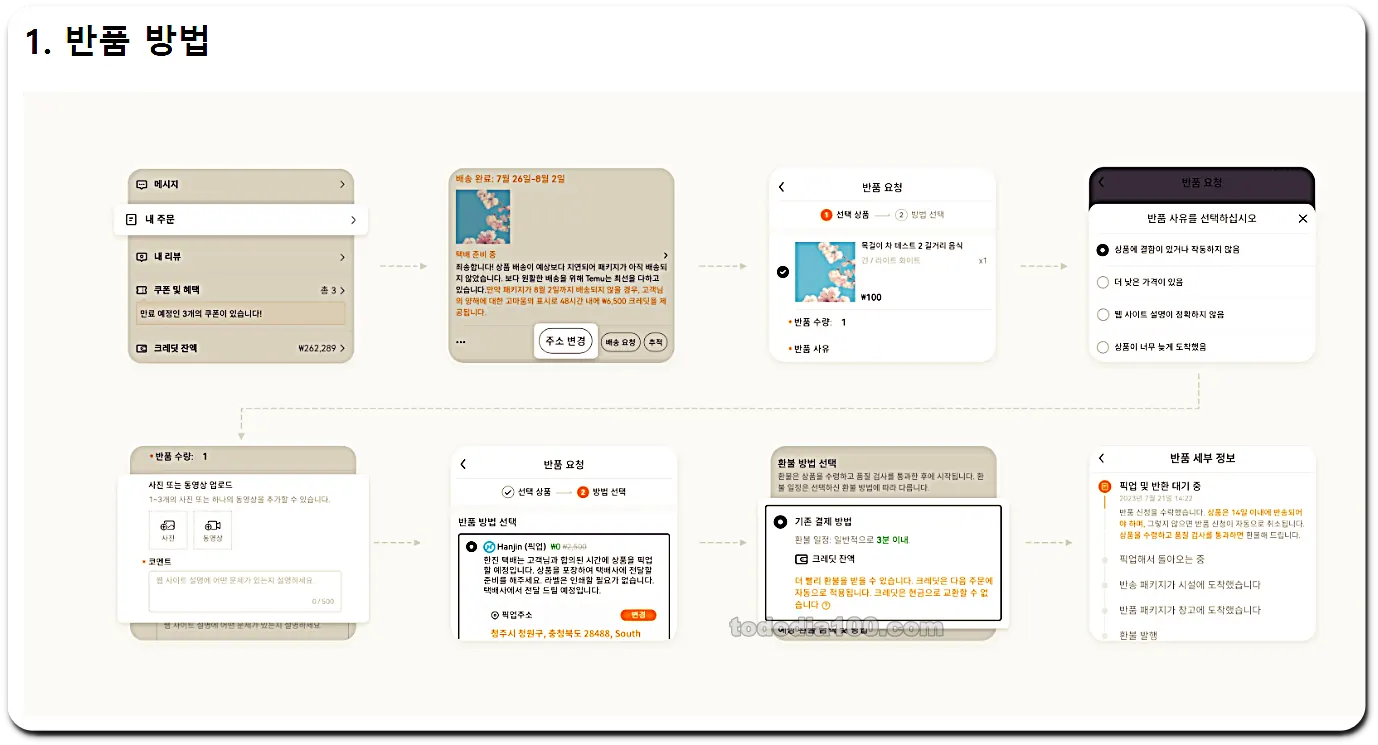테무반품-테무교환-테무환불-테무고객센터-상담원-반품방법