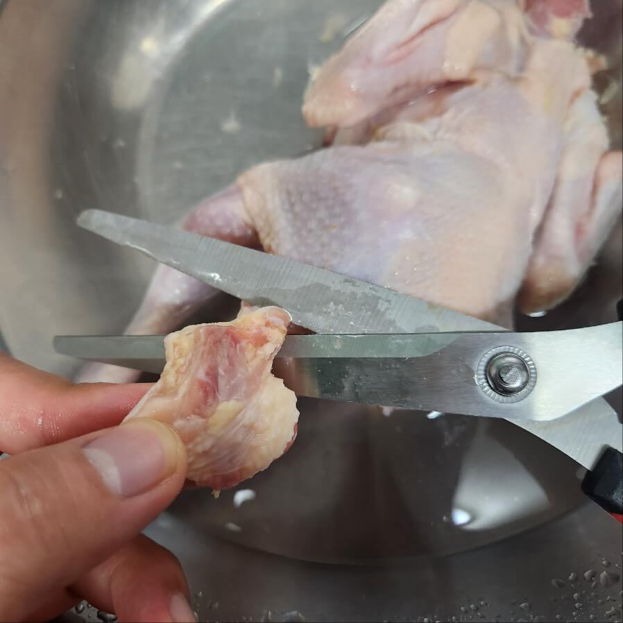 삼계탕 닭 손질