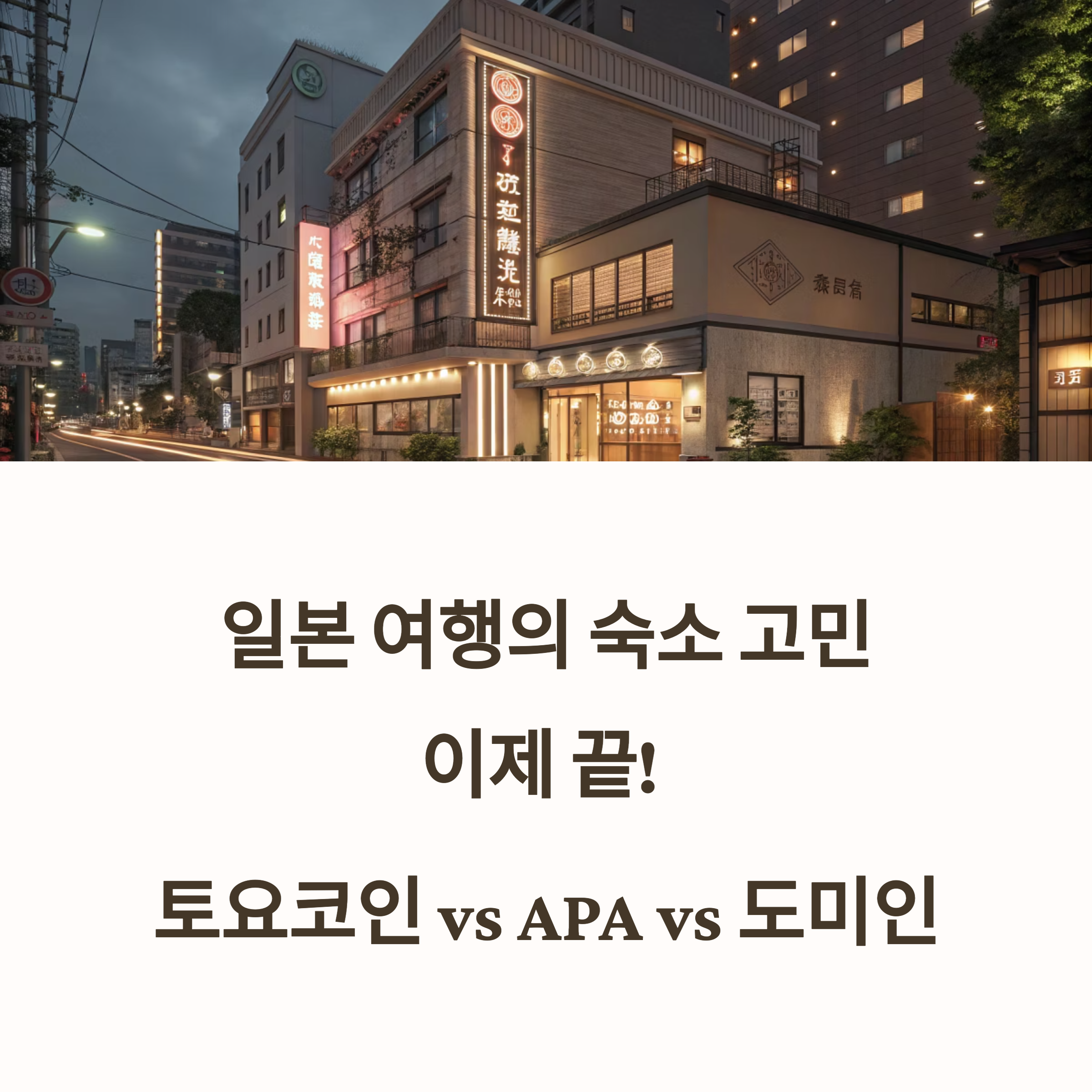 일본 비즈니스 호텔 비교