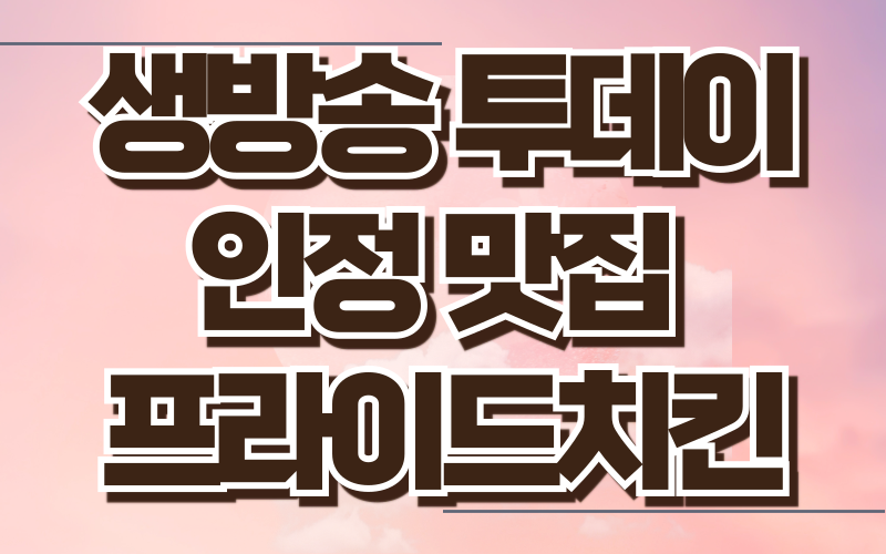 생방송 투데이 인정맛집 프라이드치킨