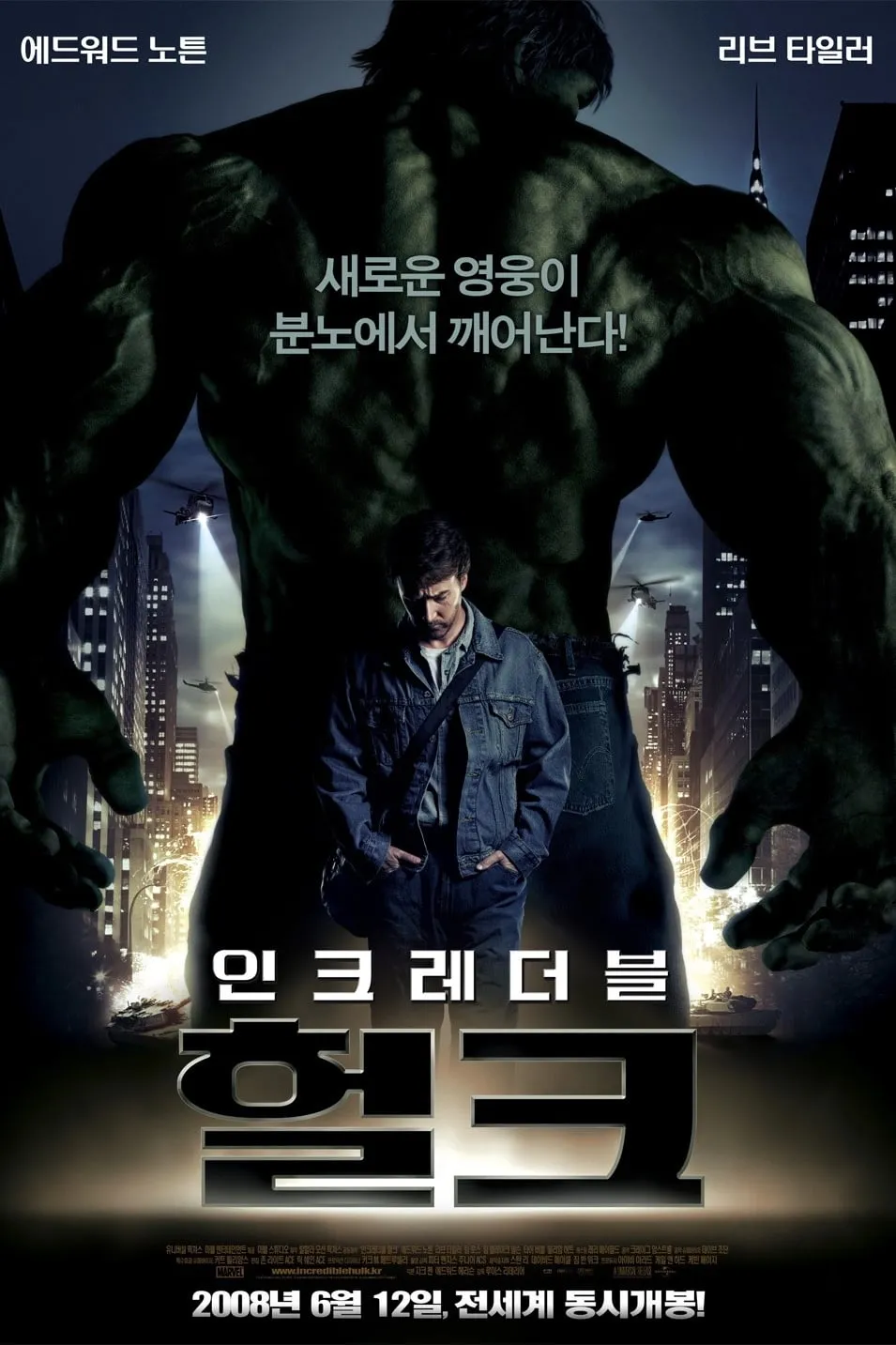 인크레더블 헐크 영화 포스터 사진